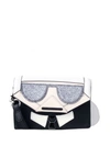 KARL LAGERFELD Karl Lagerfeld Black Mini Shoulder Bag With Karl Lagerfeld,66KW3093BLACK