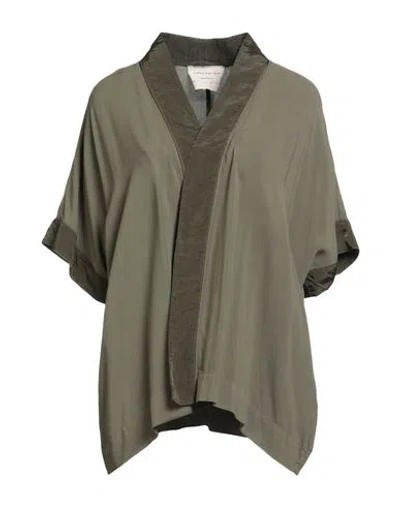 Alessia Santi Woman Jacket Military Green Size 10 Viscose, Cupro In Green