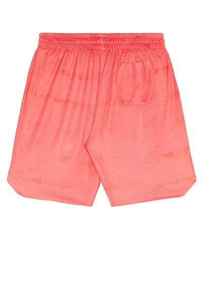 Diesel Striped Shorts With Photo Patches In Multi