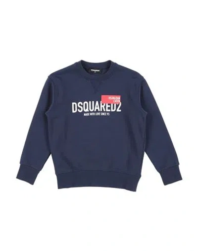 Dsquared2 Toddler Sweatshirt Midnight Blue Size 4 Cotton, Elastane In Blue
