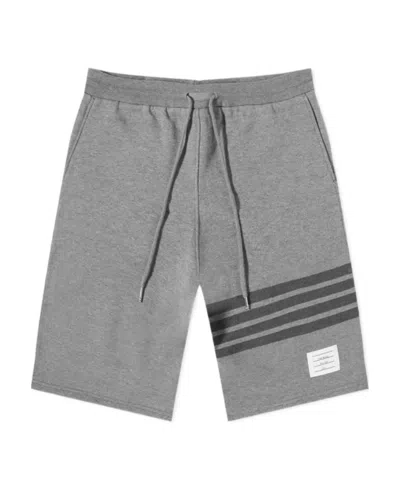 Thom Browne Classic Loopback 4-bar Sweatshorts In Gray