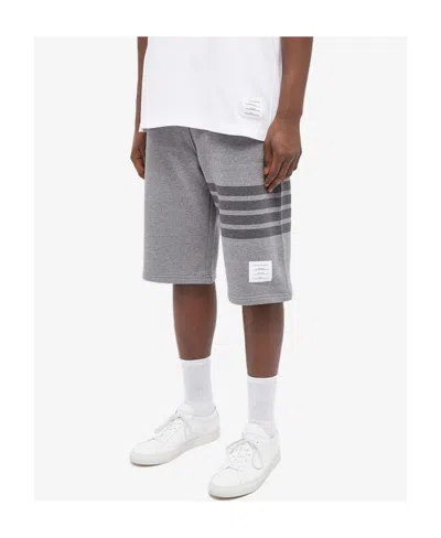 Thom Browne Classic Loopback 4-bar Sweatshorts In Gray