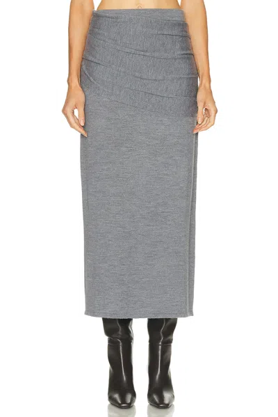 Staud Elastic Waist Skirt In Gray