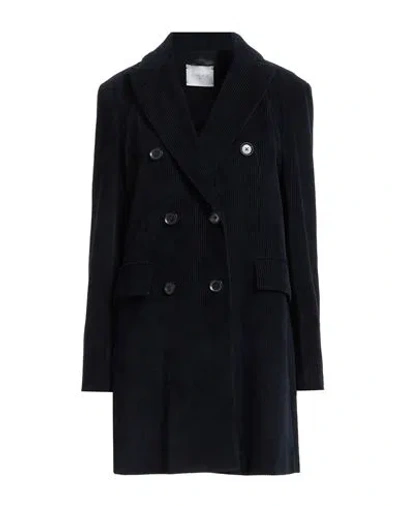 Circolo 1901 Woman Coat Midnight Blue Size 10 Cotton, Polyester In Blue