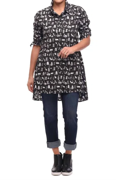 Tulip Clothing Carson Button Down Shirt In Cat's Meow In Multi