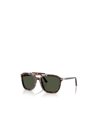 Persol Rectangular Frame Sunglasses For Men In Brown