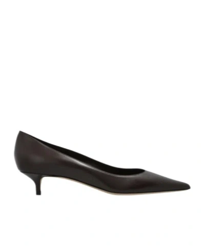 Jimmy Choo Amelia Pointed Toe Kitten Heel Pump In Brown
