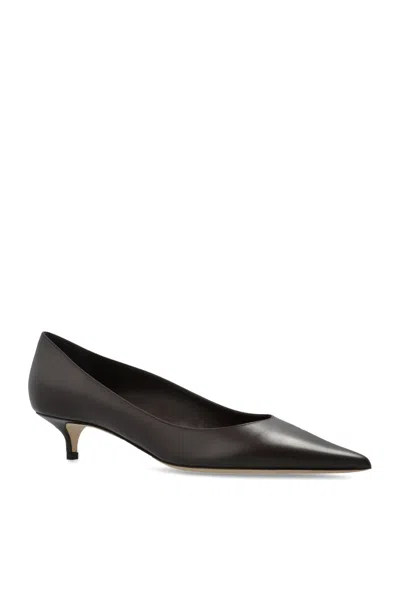 Jimmy Choo Amelia Pointed Toe Kitten Heel Pump In Brown