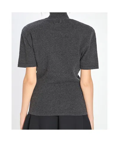Jacquemus Cozy Turtleneck Knitwear Short Sleeves In Gray