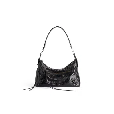 Balenciaga Small Le City Moto In Black