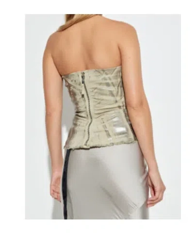 Rick Owens Drkshdw The Ribbed Elastic Jacquard Weave Belt Harmoniously Hugs The Waist And Features A Delicate Asymmetri In Silver