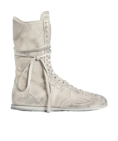 Ann Demeulemeester Palne Soft High-top Boxing Sneakers In Gray