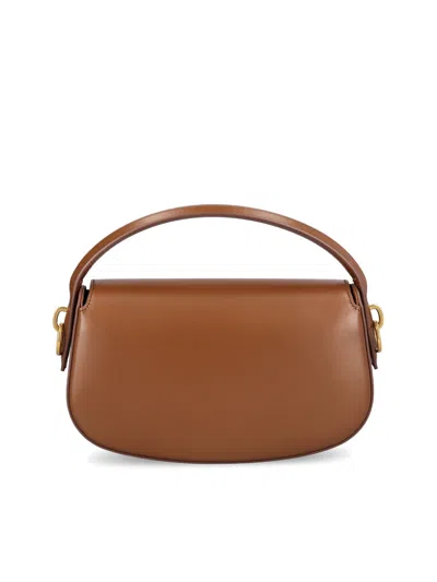 Saint Laurent Voltaire Cross-body Bag Adjustable Strap Top Handle In Brown