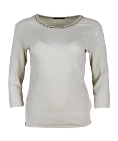Fabiana Filippi Long-sleeved T-shirt In White