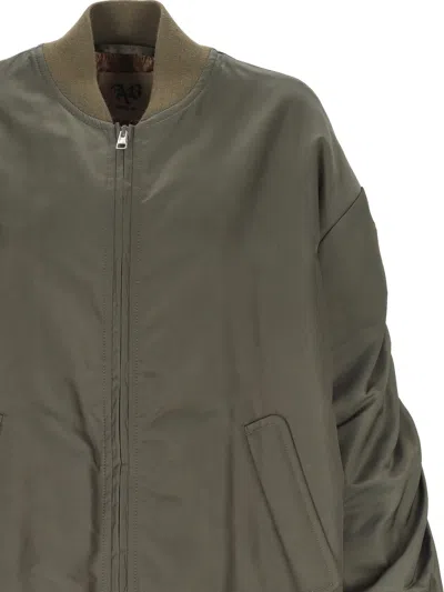 Aniye By Zippered Long-sleeved Casual Jacket In Green