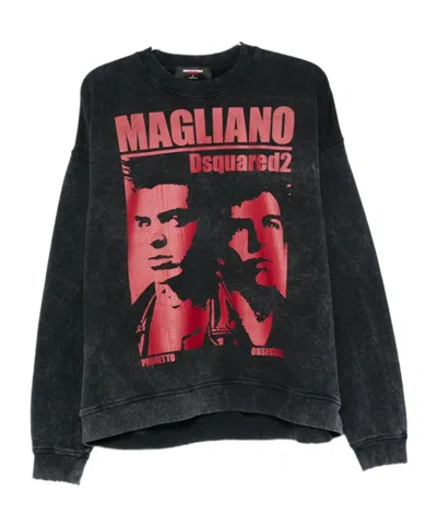 Dsquared2 Dsquared Slated Cotton Dsquared X Magliano Sweatshirt In Black