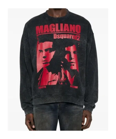 Dsquared2 Dsquared Slated Cotton Dsquared X Magliano Sweatshirt In Black