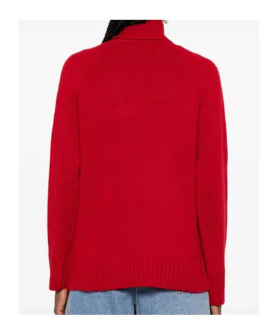 Zadig & Voltaire High-neck Button-detail Sweater In Red