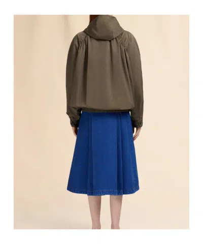 Marni Hooded Bomber Jacket In Brown