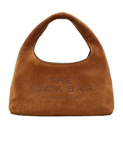 Marc Jacobs The Mini Sack Suede Leather Hobo Bag In Brown