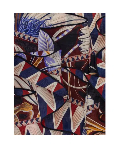 Ferragamo Geometric Print Wool Bandeau Scarf In Multi