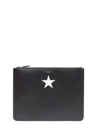Shop Givenchy Star Print Pouch In Black