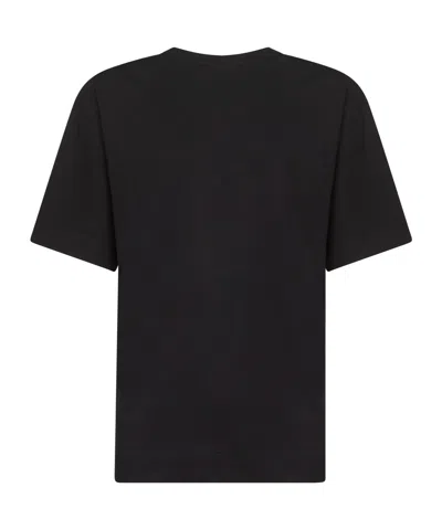 Dries Van Noten Oversized Black Cotton T-shirt In Black