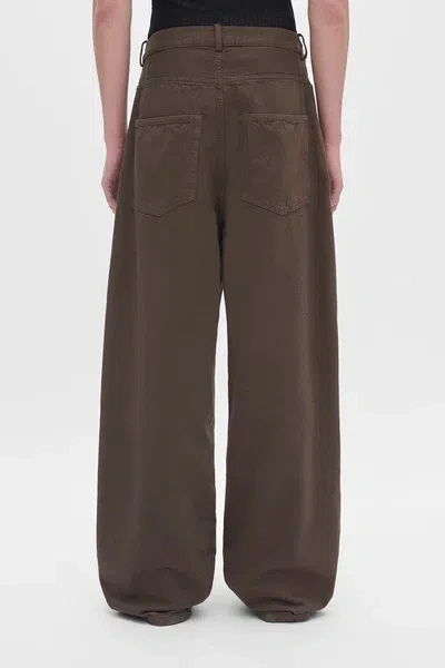 Ann Demeulemeester Olan 5-pockets High Comfort Trousers Beaver In Animal Print