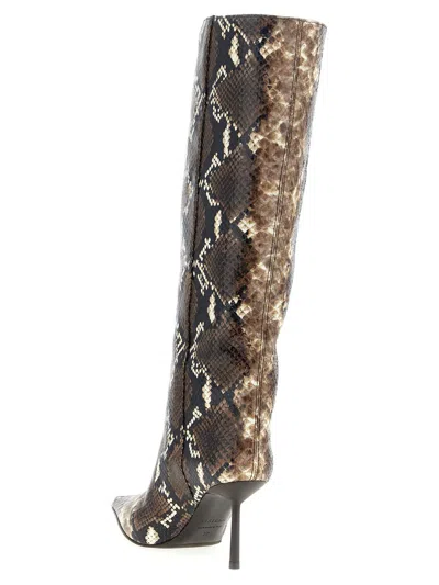 Le Silla 'serpent' Knee High Stiletto Boots In Brown