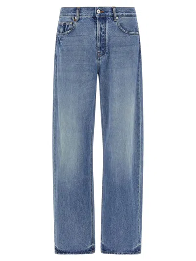 Jacquemus Denim Trousers Featuring Belt Loops In Blue