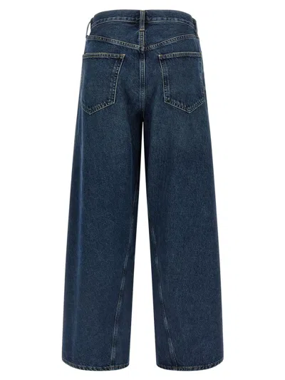 Agolde Panelled Regenerative-cotton Jeans In Blue