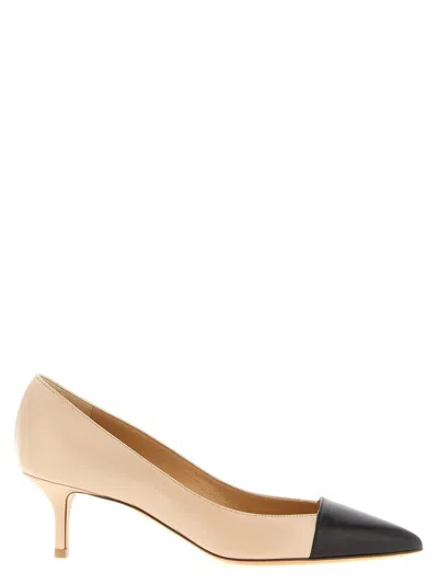 Francesco Russo 55mm Contrast-toe Pointed Pumps In Pink