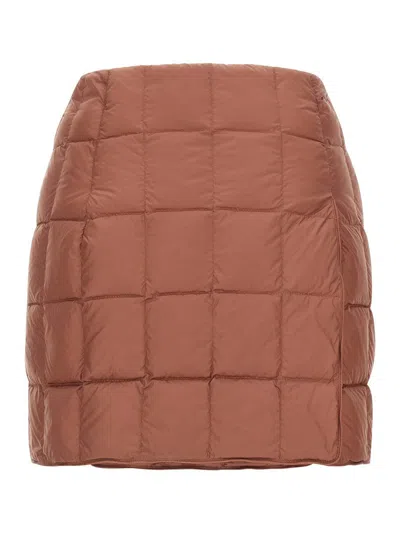 Ienki Ienki Platha Quilted-padded Mini Skirt In Brown