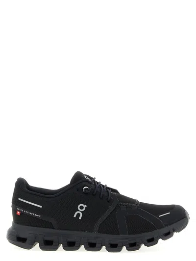 On Cloud 6 Lace-up Sneakers In Black