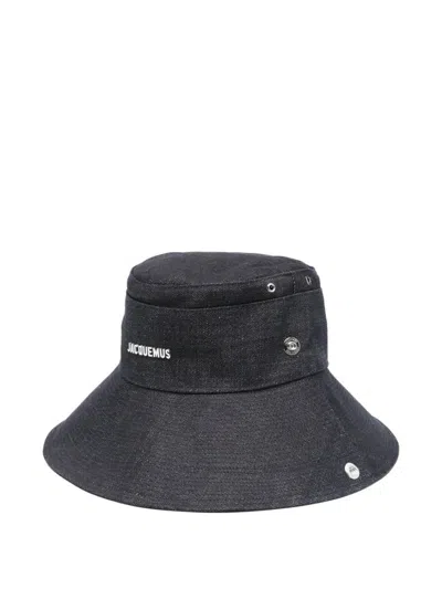 Jacquemus Nimes Denim Bob Hat In Black