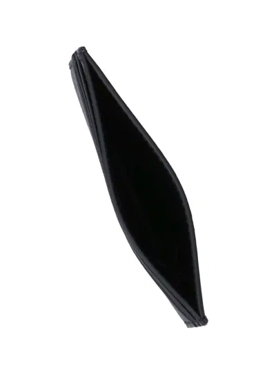 Givenchy Black Card Holder With V Detail And Logo Lettering On The Front In Leather Man In Black