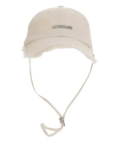 Jacquemus La Casquette Artichaut Cotton Hat In Gray