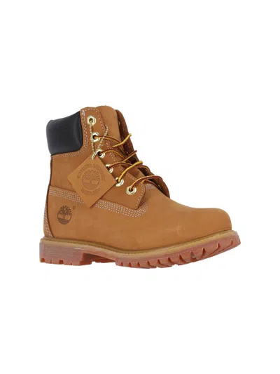 Timberland 6 Inch Premium Waterproof Lace-up Boots In Neutral