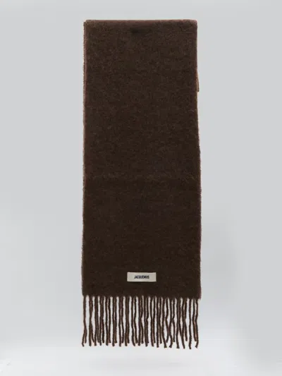 Jacquemus Wool Blend Scarf Scarves And Foulards Brown