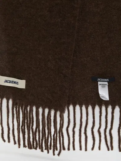 Jacquemus Wool Blend Scarf Scarves And Foulards Brown