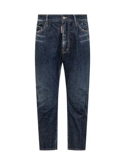 Dsquared2 Blue Used Tapered Jeans By  In Blue