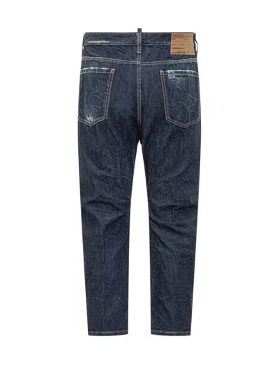 Dsquared2 Blue Used Tapered Jeans By  In Blue