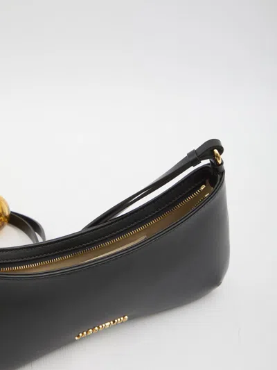 Jacquemus Le Bisou Perle Smooth Leather Bag In Black