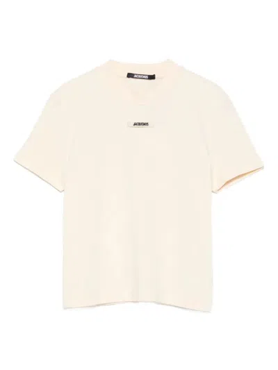 Jacquemus T-shirt With Gros Grain Logo In Black