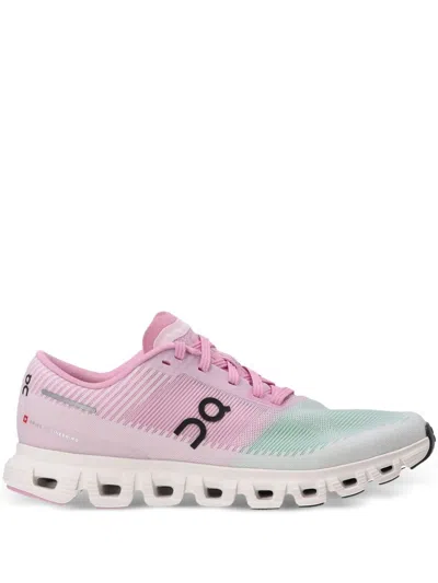 On Gradient Design Sneakers With Segmented White Sole In Pink