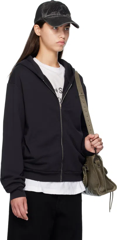 Acne Studios Women Zip-up Hoodie In Black