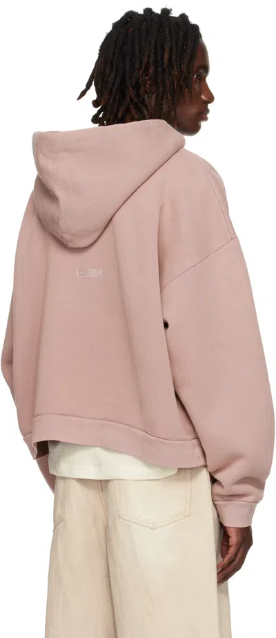 Acne Studios Fester H Cotton-jersey Hoodie In Pink