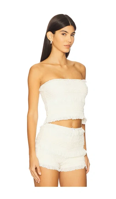 Stone Cold Fox X Revolve Faye Smocked Top In White