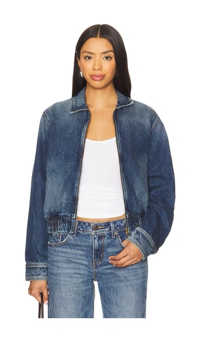 Nili Lotan Najac Denim Jacket Simon Wash In Blue