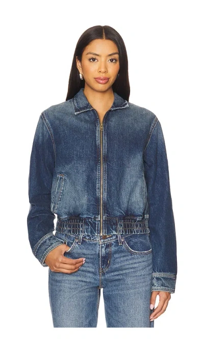 Nili Lotan Najac Denim Jacket Simon Wash In Blue
